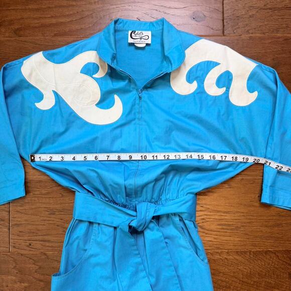 Vintage 1980s cybils collection blue jumpsuit - Picture 4 of 7